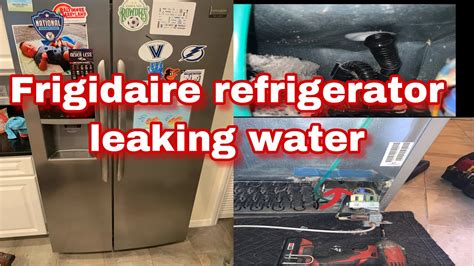 frigidaire refrigerator leaking water on top shelf|frigidaire side by leaking water.